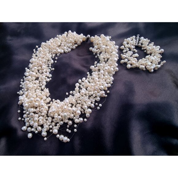 Tiffany&Co Iridesse Statement Sterling Silver Pearls Necklace and Bracelet - Picture 4 of 4